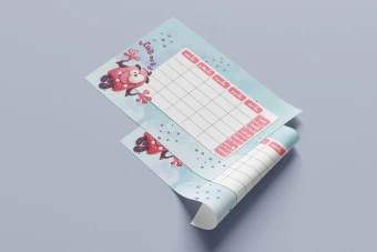 طرح لایه باز برنامه هفتگی کودکانه – طراحی شاد با شخصیت کارتونی و تخیلی