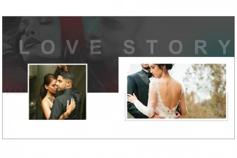 طرح آماده آلبوم عروس (آلبوم دیجیتال - ژورنال عروس) 30 در 60 افقی- مینیمال - تک برگ