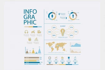 دانلود طرح لایه باز اینفوگرافیک  شرکتی و تجاری  برای تمامی مشاغل شماره 7