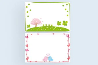 فریم و قاب گلدار با طرح پرنده و فریم گل و گیاه