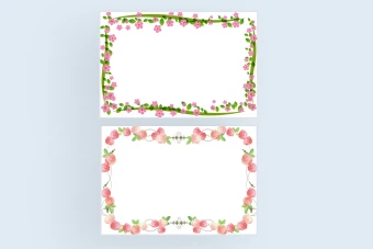 قاب گلدار قرمز