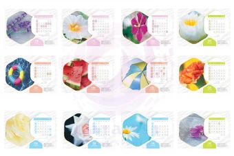 قالب لایه باز تقویم رومیزی شرکتی 1404