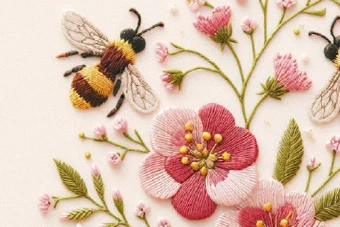 طرح خام دیوارکوب گلدوزی