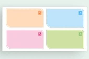 قاب یاداشت چهار رنگ