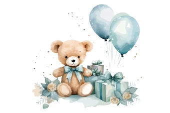 وکتور خرس بچگانه