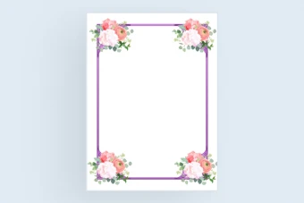 حاشیه با تزئین دسته گل