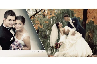 طرح آماده آلبوم عروس (آلبوم دیجیتال - ژورنال عروس) 30 در 60 افقی- مینیمال کلاسیک - تک برگ