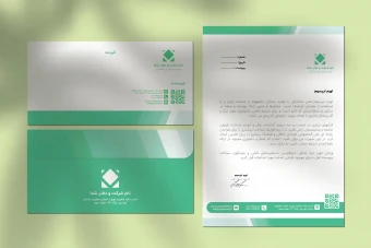 طرح لایه باز سربرگ و پاکت نامه شرکتی حرفهای