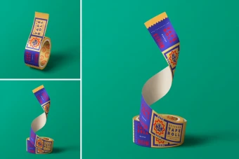 دانلود موکاپ لایه باز نوار چسب