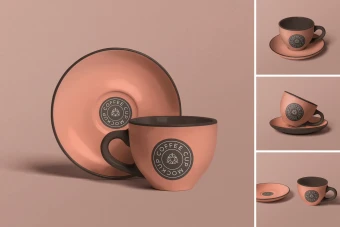 دانلود موکاپ لایه باز فنجان سرامیکی قهوه