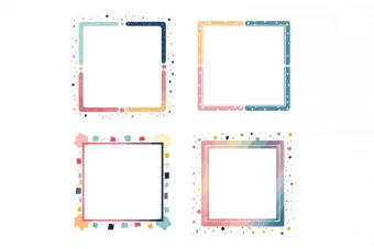 مجموعه پک طرح فریم تزئینی تم تولد