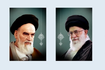 طرح پوستر لایه باز عکس امام و رهبری