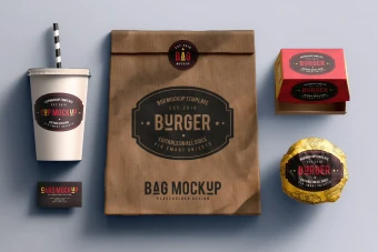 دانلود موکاپ لایه باز فست فود