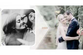 طرح آماده آلبوم عروس (آلبوم دیجیتال - ژورنال عروس) 30 در 60 افقی- کلاسیک - تک برگ