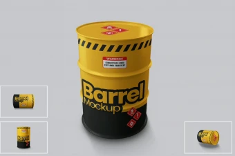 دانلود موکاپ لایه باز بشکه