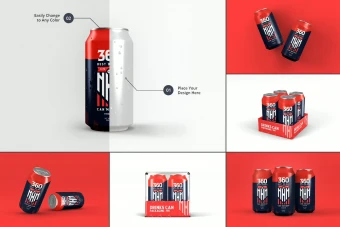 دانلود موکاپ لایه باز قوطی نوشیدنی