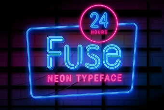 دانلود فونت fuse مناسب طراحی و نوشته های نئونی
