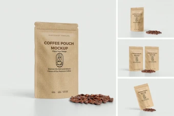 موکاپ لایه باز بسته بندی قهوه