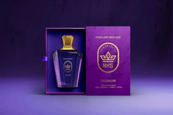 موکاپ لایه باز بسته بندی ادکلن