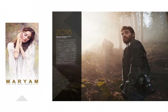 طرح آماده آلبوم عروس (آلبوم دیجیتال - ژورنال عروس) 30 در 60 افقی- کلاسیک - تک برگ