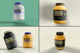 دانلود موکاپ لایه باز بسته بندی مکمل ورزشی