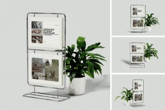 دانلود موکاپ لایه باز استند ایستاده