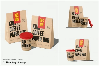 دانلود موکاپ لایه باز پک بیرون بر کافه