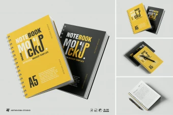 دانلود موکاپ لایه باز دفترچه یاداشت