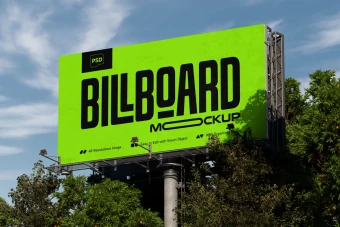 دانلود موکاپ لایه باز بیلبورد شهری