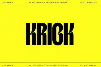 دانلود فونت لوگوتایپ Krick مناسب تیتر و تایپوگرافی