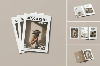 دانلود موکاپ لایه باز مجله