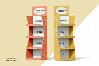 دانلود موکاپ لایه باز استند فروشگاهی