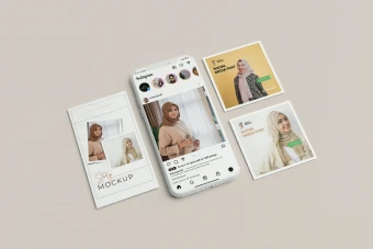 دانلود موکاپ لایه باز پیشنمایش پست اینستاگرام