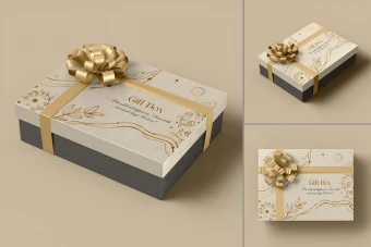 دانلود موکاپ لایه باز جعبه هدیه