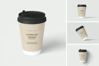 دانلود موکاپ لایه باز لیوان کاغذی قهوه