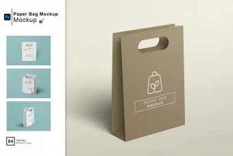 دانلود موکاپ لایه باز بگ خرید کاغذی