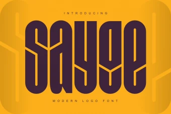 دانلود فونت Sayge مناسب طراحی و لوگو تایپ