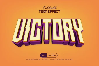 دانلود تکست استایل سه بعدی victory