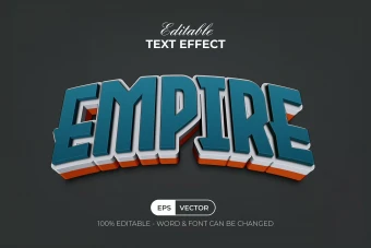 دانلود تکست استایل سه بعدی empire