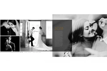 طرح آماده آلبوم عروس (آلبوم دیجیتال - ژورنال عروس) 30 در 80 افقی- کلاسیک - تک برگ