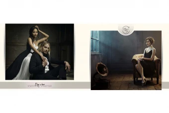 طرح آماده آلبوم عروس (آلبوم دیجیتال - ژورنال عروس) 30 در 80 افقی- کلاسیک