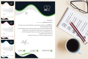 قالب آماده سربرگ شرکتی فارسی در فرمت PSD با مد رنگی CMYK