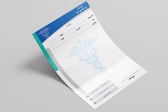 طرح لایه‌باز سربرگ نسخه پزشکی برای تمامی تخصص‌های پزشکی کد 10123