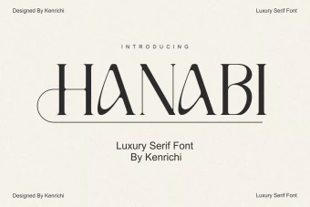 دانلود فونت گرافیکی و جذاب hanabi