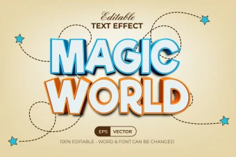 دانلود تکست استایل سه بعدی Magic World