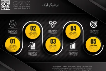 اینفوگرافی 5 بخشی لایه باز  | فایل ایلاستریتور و EPS قابل ویرایش