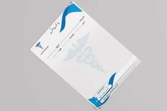 طرح لایهباز سربرگ نسخه پزشکی برای بیمارستان