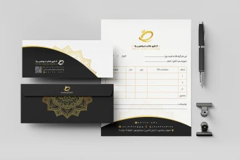 طرح فاکتور و پاکت طلافروشی