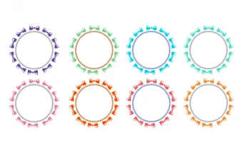 مجموع وکتور دایره طرح فانتزی مناسب انواع طرح های وب و اینستاگرام را رنگ بندی جذاب و متنوع