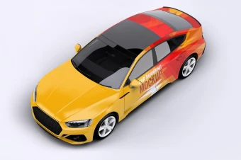 موکاپ خودرو آئودی (برندینگ ماشین)